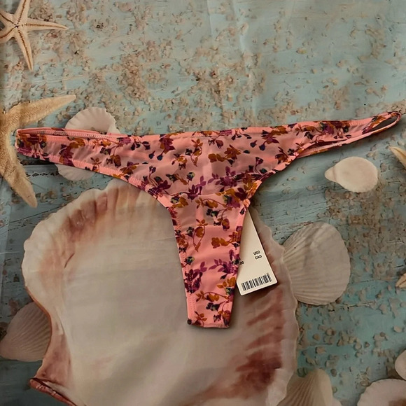 Out From Under Girl Crush Mesh Thong, Pink Floral, XL, NWT - Picture 5 of 10